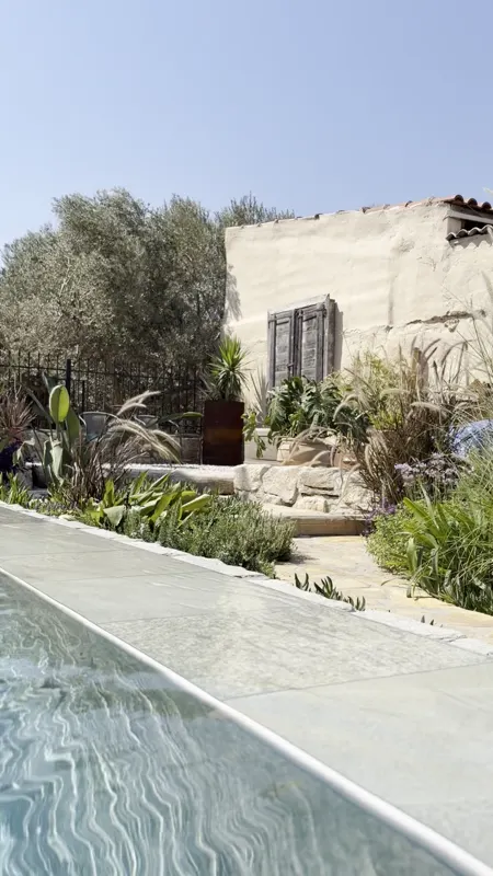Along the pool